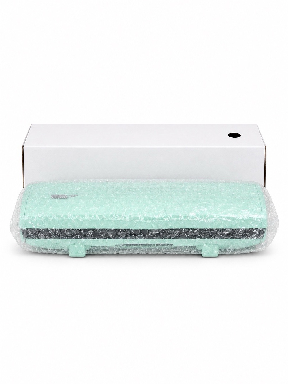 Mint Green Plastic Wrap Storage Box with Built in Cutter